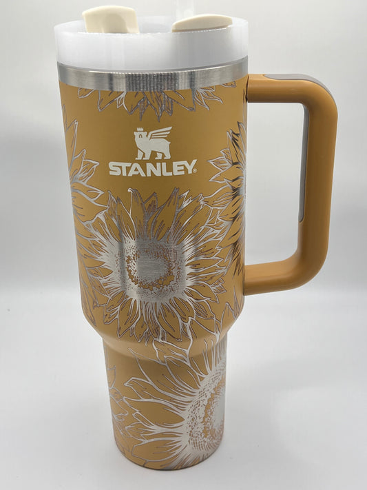 Stanley 40 Ounce Tumbler with Sunflower wrap