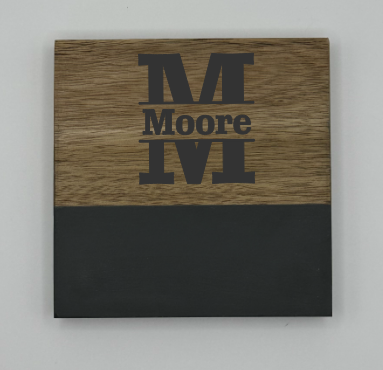 Wood and Slate Coaster set