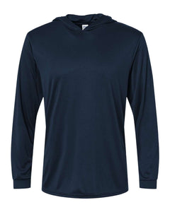 Custom Printed Hooded Performance Long Sleeve — Paragon 220 — Navy