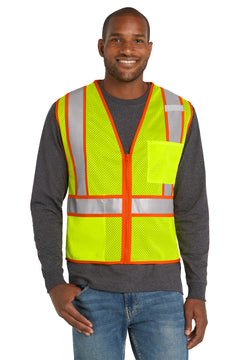 Custom ANSI Class 2 Two-Tone Safety Vest — CornerStone CSV103 — Safety Yellow