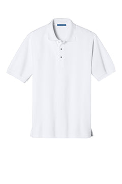 Custom Embroidered Silk Touch Polo — Port Authority K500 — White