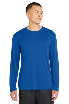 Custom Printed Long Sleeve Performance Tee — Sport-Tek ST350LS — True Royal