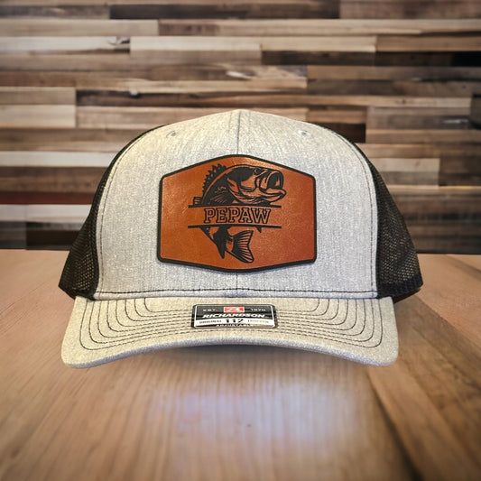 PEPAW Engraved Leather Patch Hat - Richardson 112