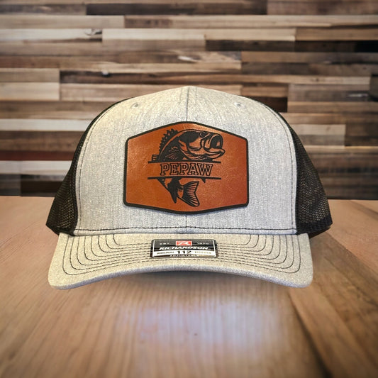 PEPAW Engraved Leather Patch Hat - Richardson 112