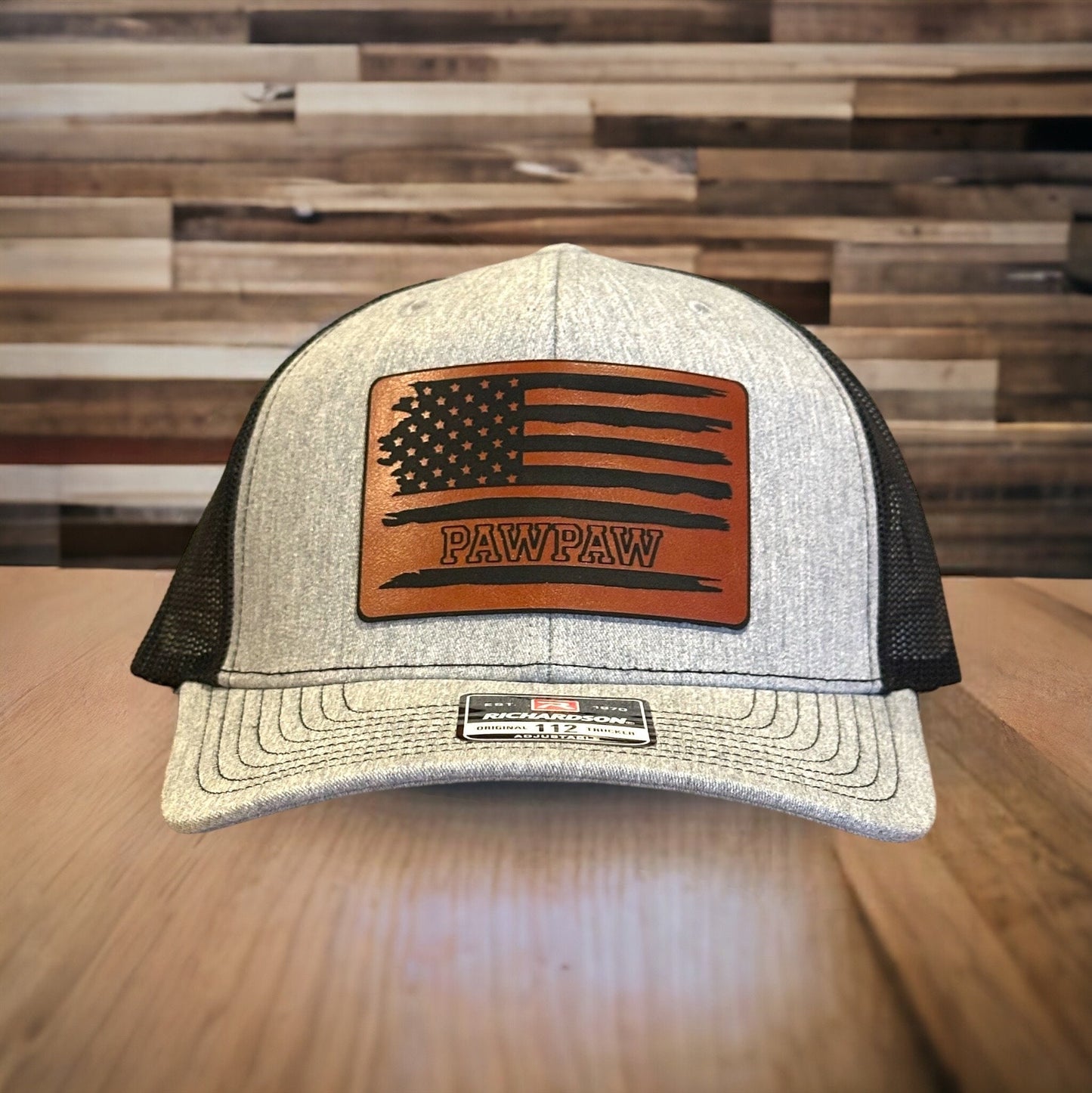 PAWPAW Engraved Leather Patch Hat - Richardson 112