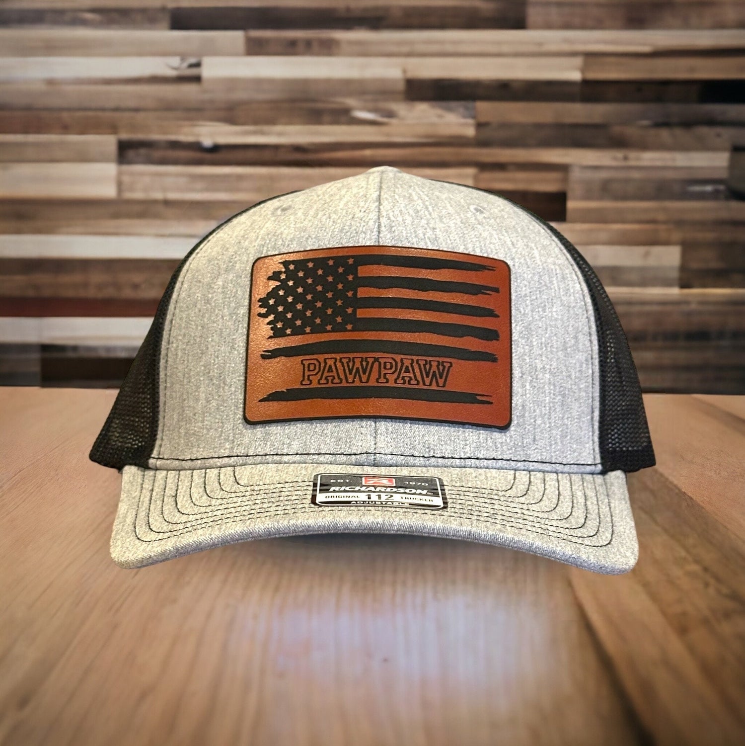 PAWPAW Engraved Leather Patch Hat - Richardson 112