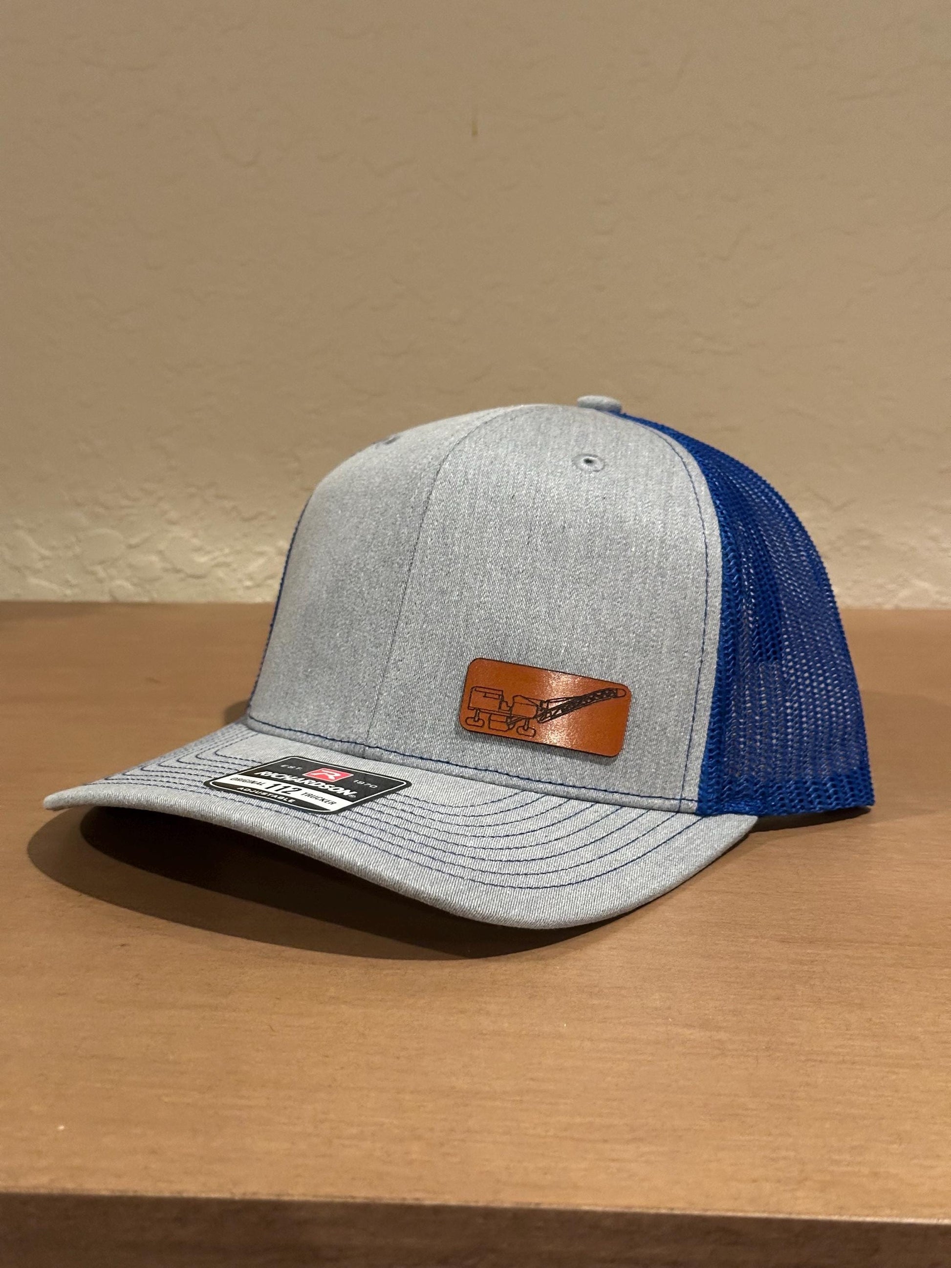 Asphalt Milling Machine Hat | Leather Patch Trucker Hat | Custom Logo Available | Richardson 112 Snapback | Crew Gift | Bulk Orders