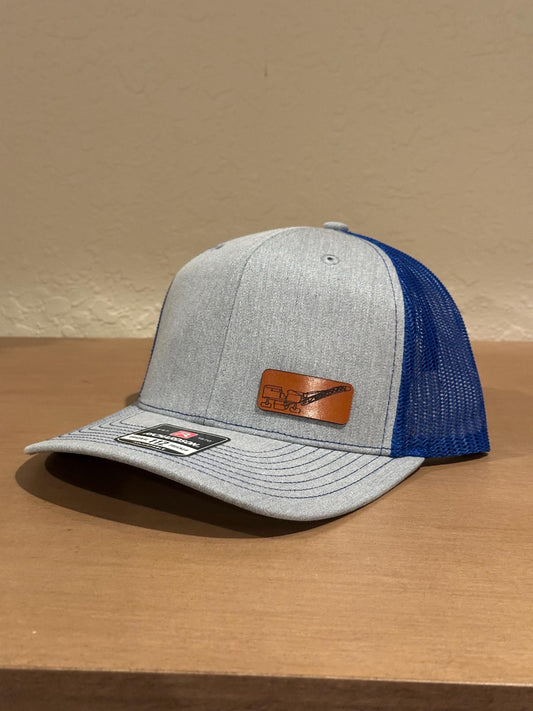 Asphalt Milling Machine Hat | Leather Patch Trucker Hat | Custom Logo Available | Richardson 112 Snapback | Crew Gift | Bulk Orders