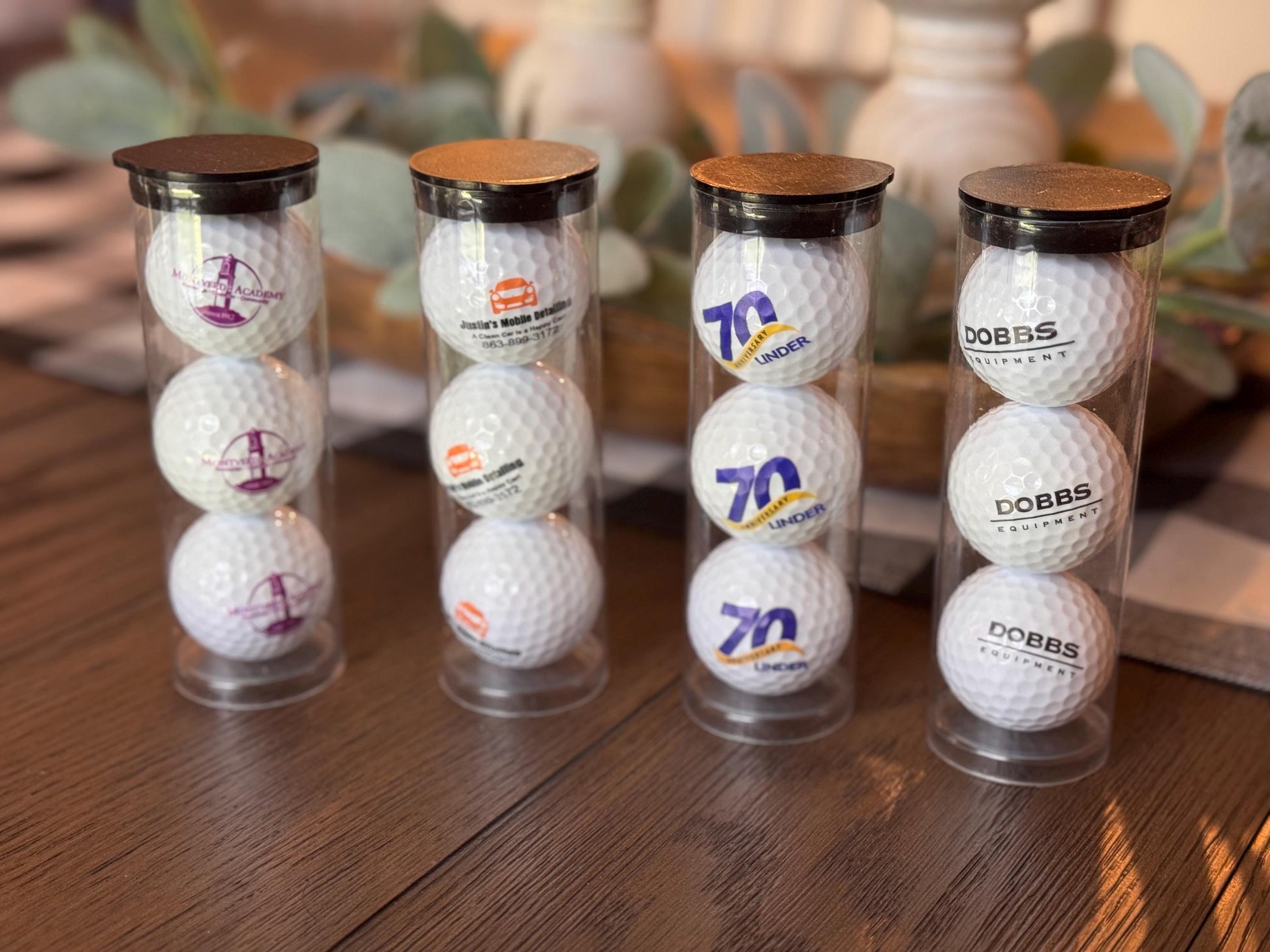 Custom Logo Golf Balls - Set of 3 - Full Color Print
