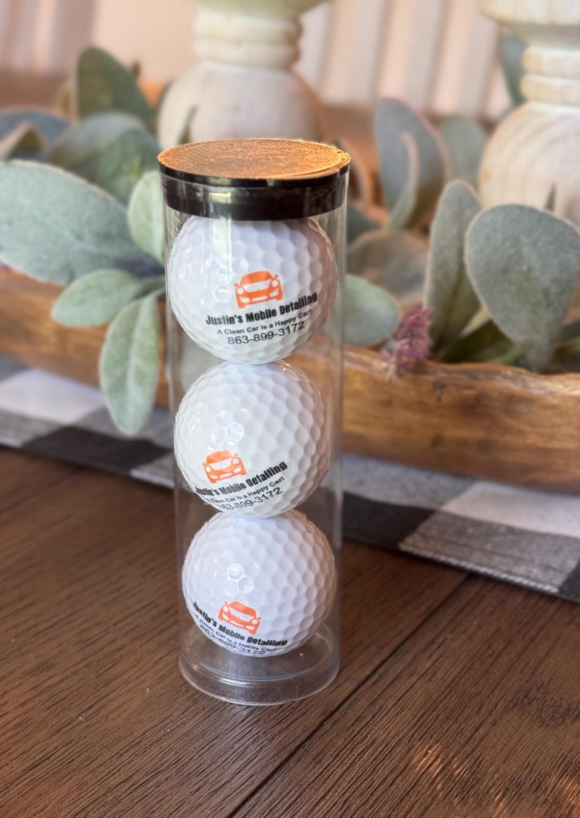 Custom Logo Golf Balls - Set of 3 - Full Color Print