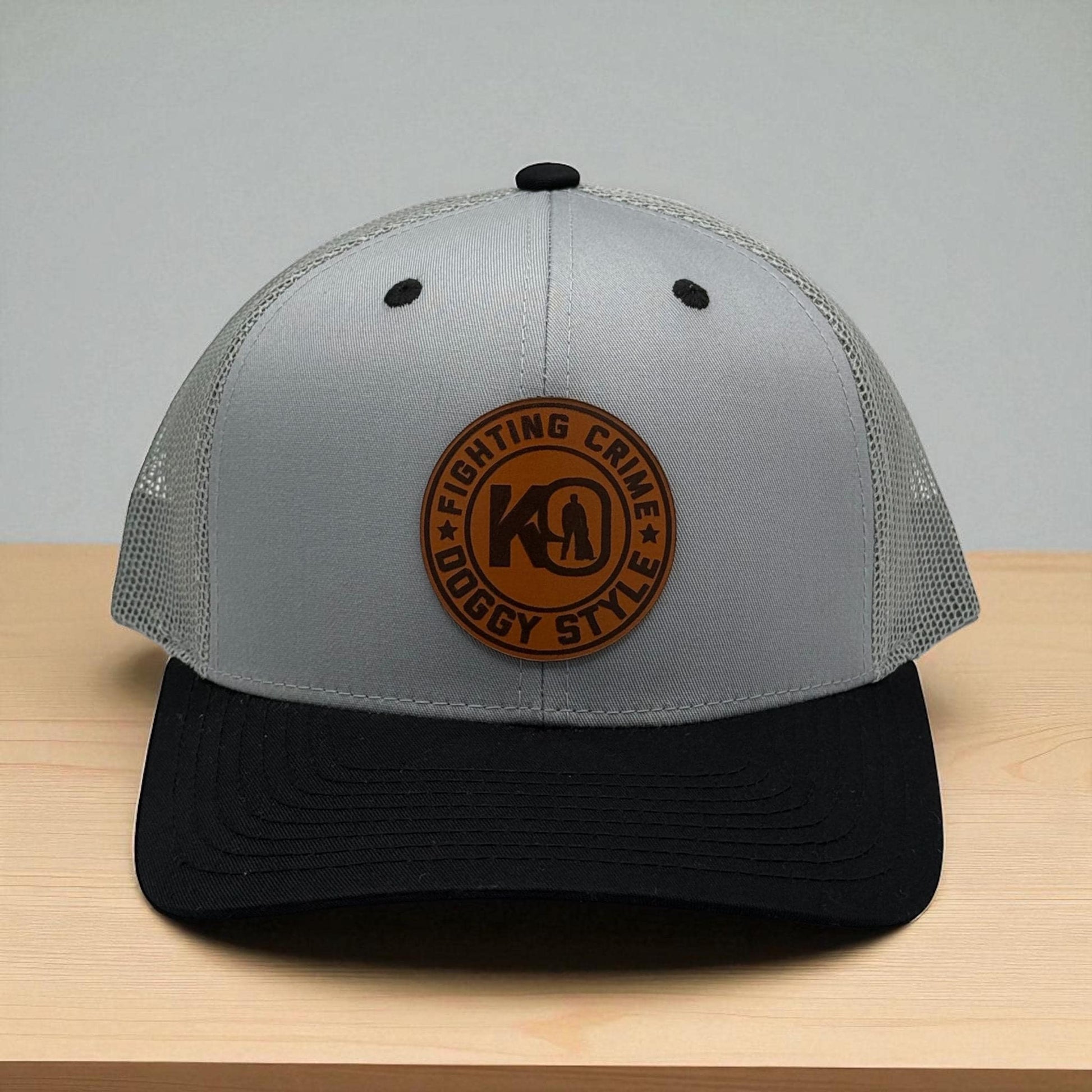 Funny K9 Handler Hat: "Fighting Crime Doggy Style" - Custom Patch