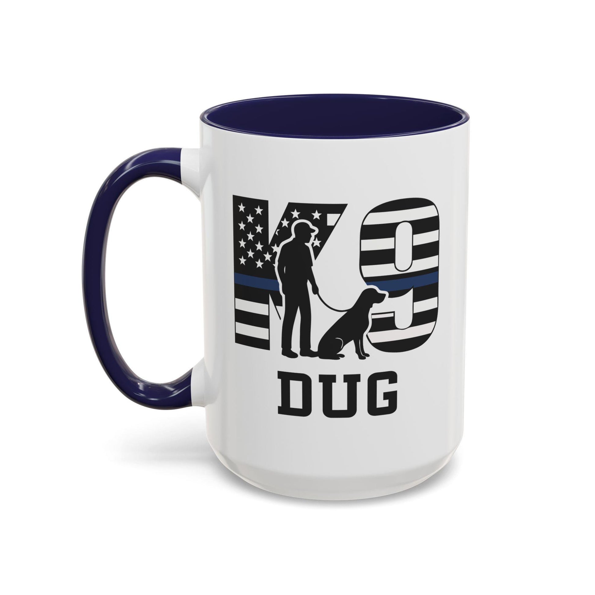 Customizable K9 Silhouette Mug | Personalized Police K9 Name, Coffee Cup