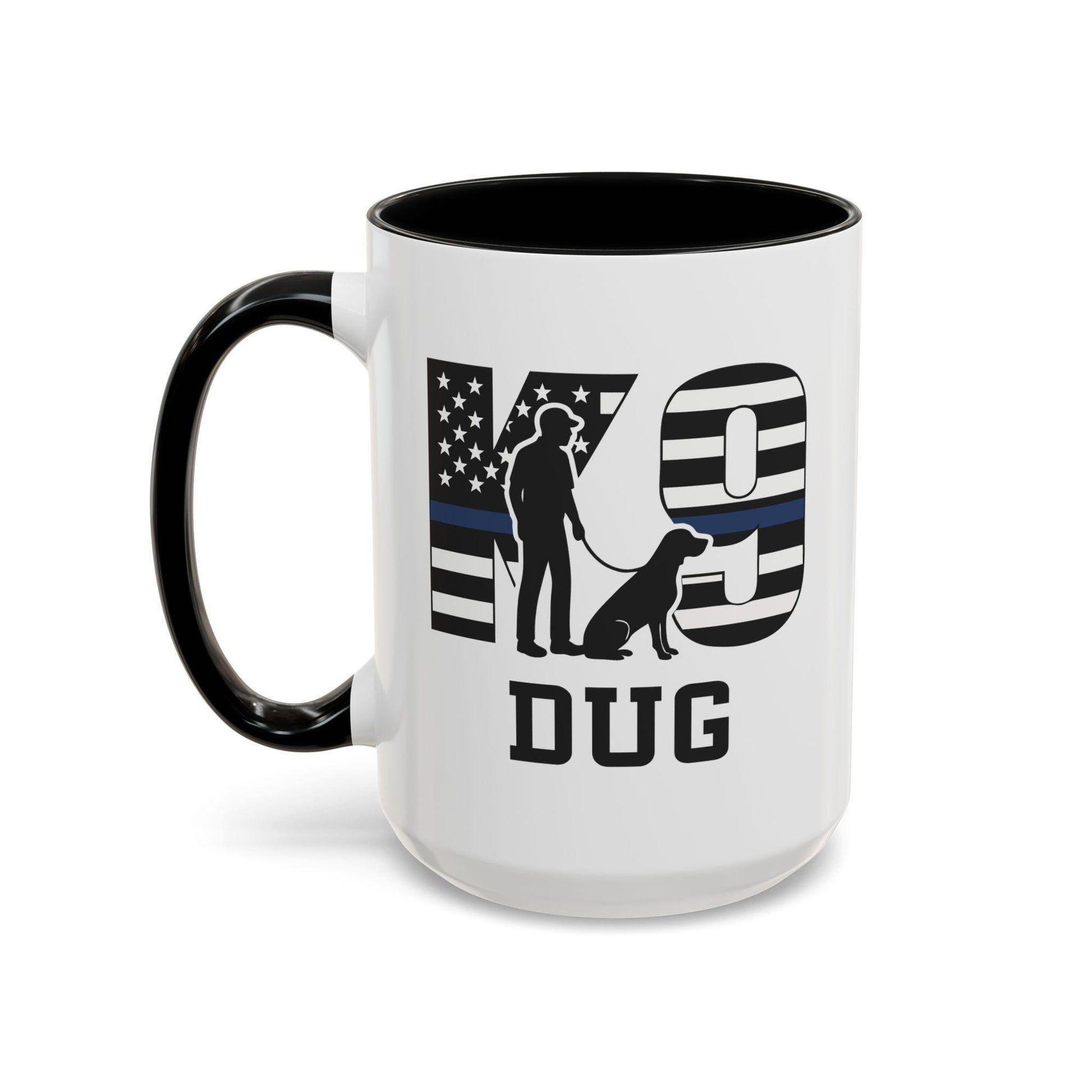 Customizable K9 Silhouette Mug | Personalized Police K9 Name, Coffee Cup