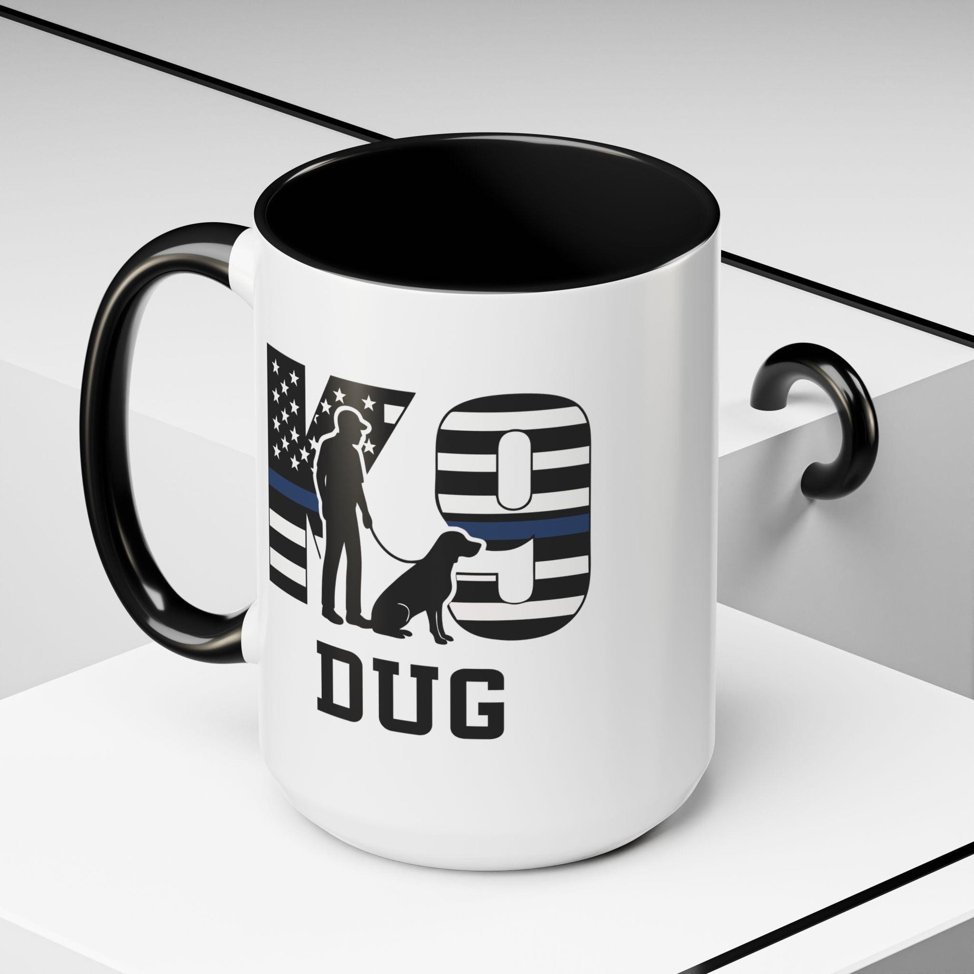 Customizable K9 Silhouette Mug | Personalized Police K9 Name, Coffee Cup