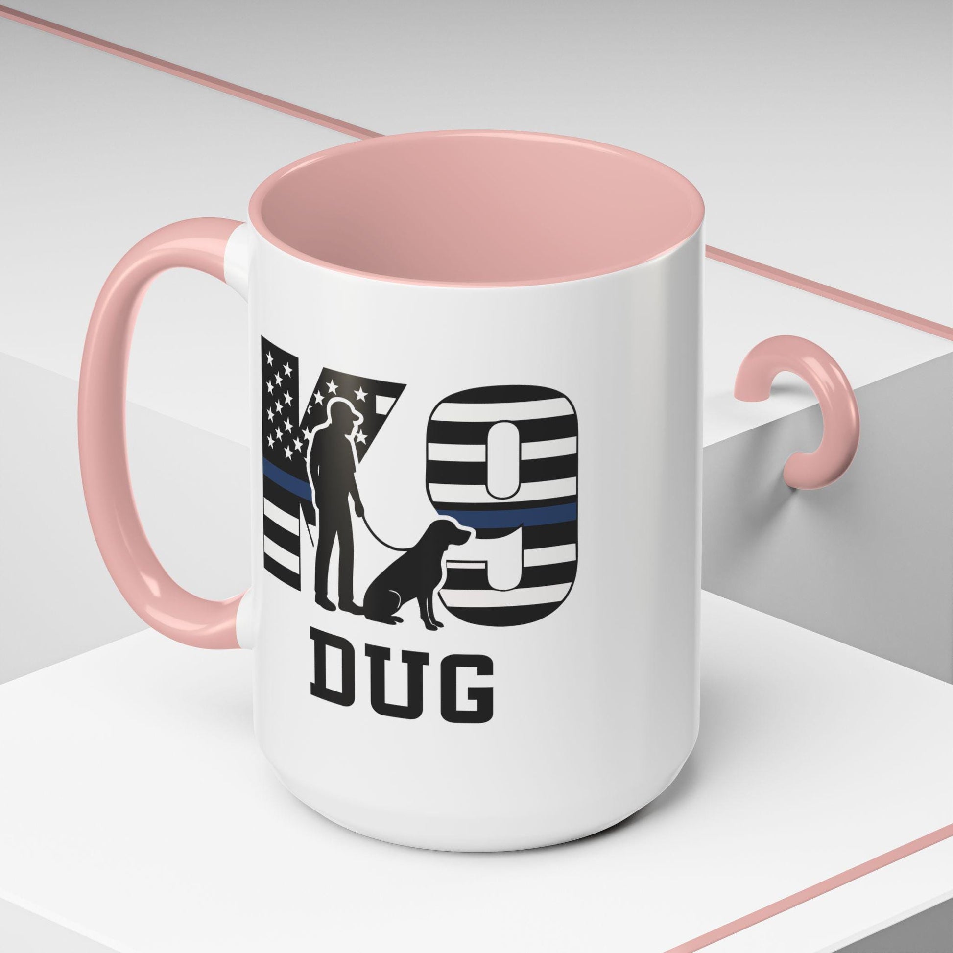 Customizable K9 Silhouette Mug | Personalized Police K9 Name, Coffee Cup