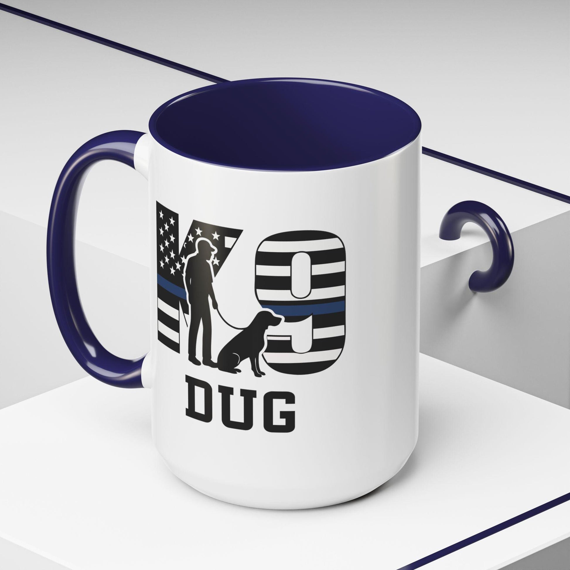 Customizable K9 Silhouette Mug | Personalized Police K9 Name, Coffee Cup