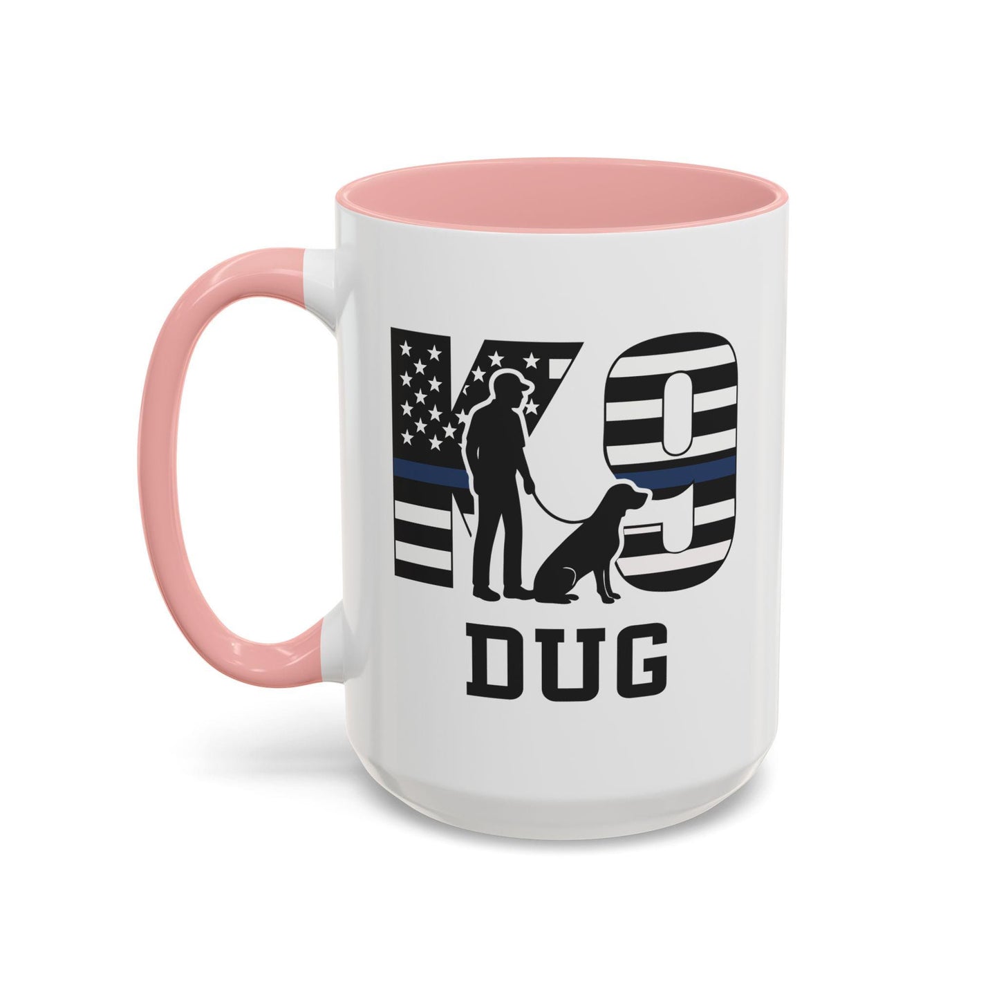 Customizable K9 Silhouette Mug | Personalized Police K9 Name, Coffee Cup