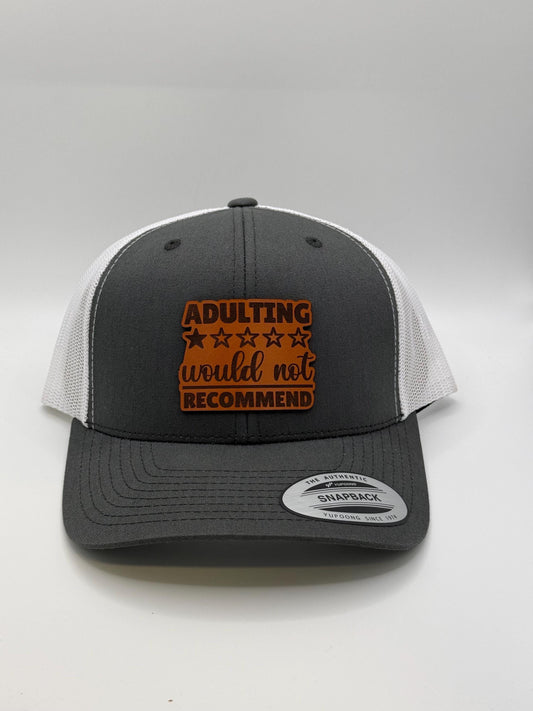 Funny Sarcastic Adulting 1 Star review hat