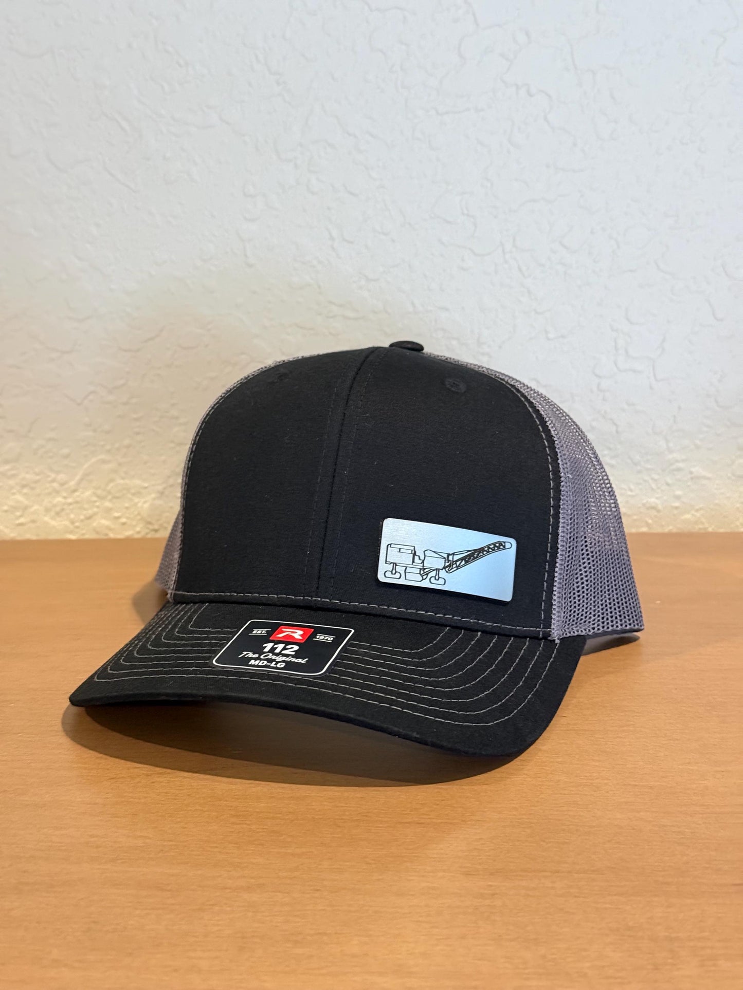 Richardson 112 hat with Asphalt Milling Machine leather patch